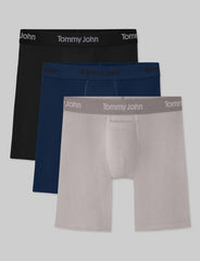 Second Skin Luxe Rib Boxer Brief 8" (3-Pack)